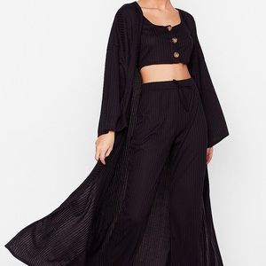 Black 3 piece lounge set